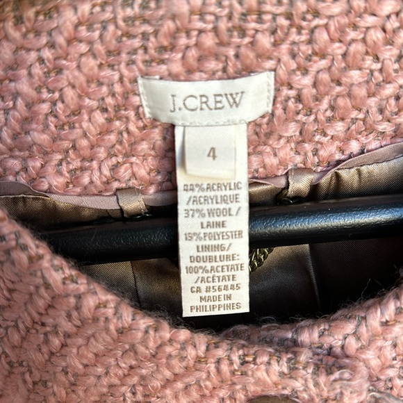 J. Crew Pink/Brown Tweed Blazer - Picture 3 of 10